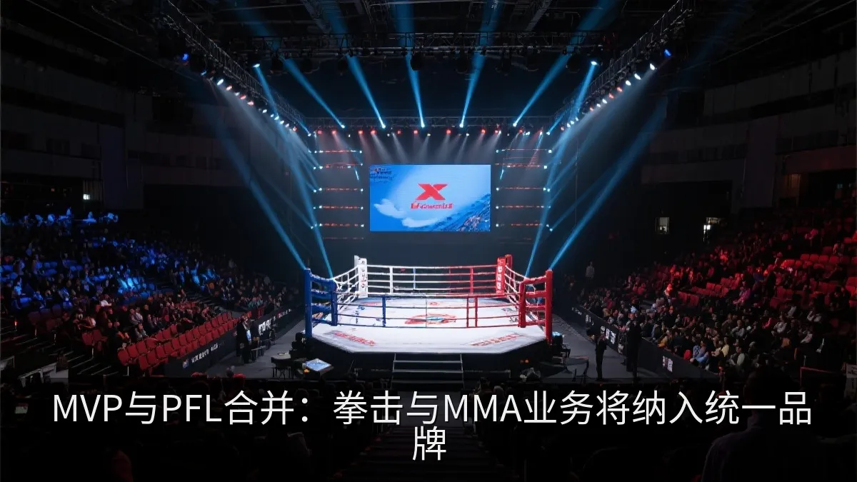 大型体育场内的搏击赛事舞台与热烈观众氛围